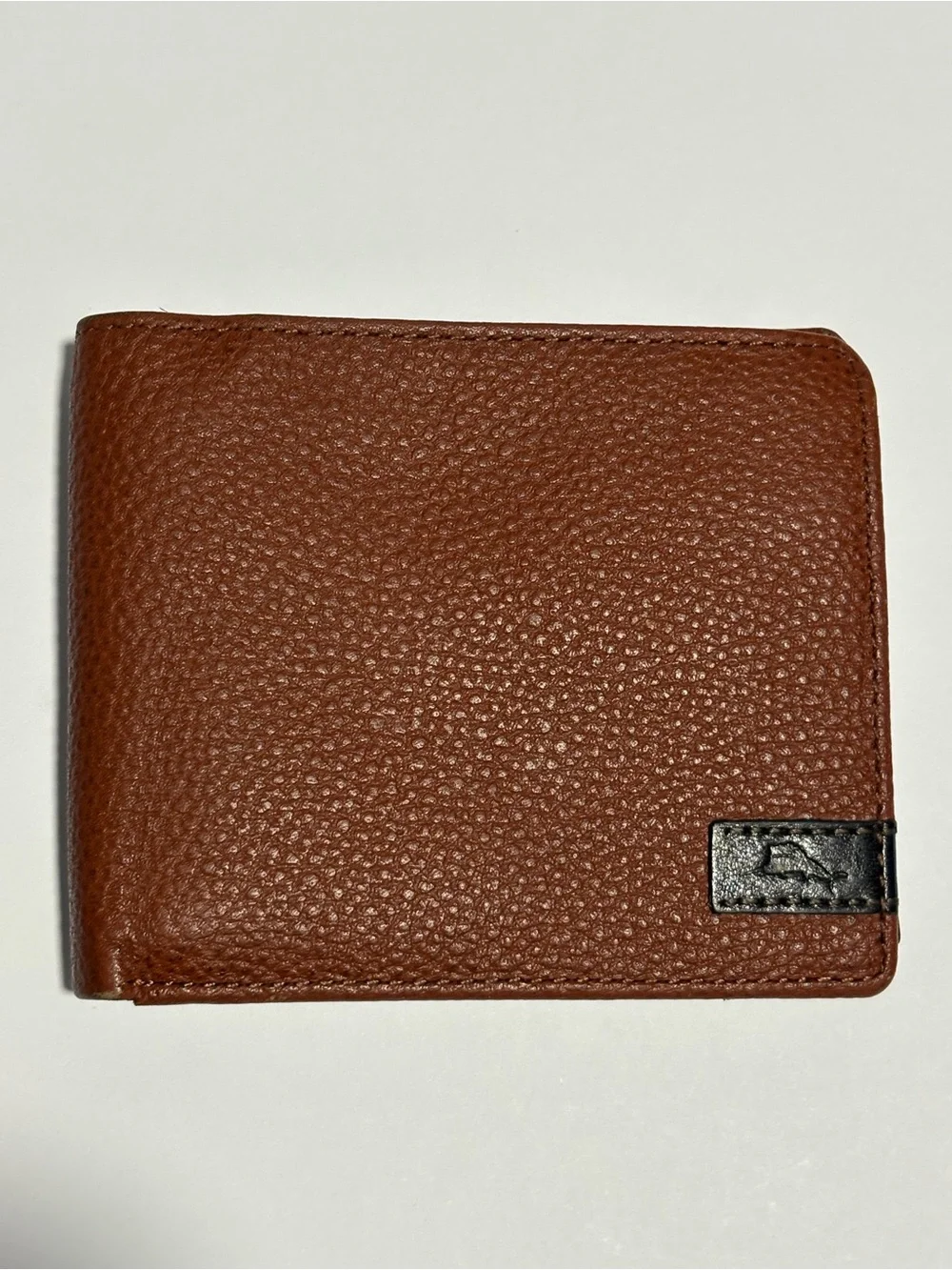 Tommy Bahama Brown Textured Genuine Leather Bifold Wallet with ID Window